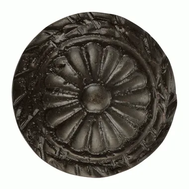 1 1/10 Inch Ornate Round Solid Brass Knob (Oil Rubbed Bronze Finish)
