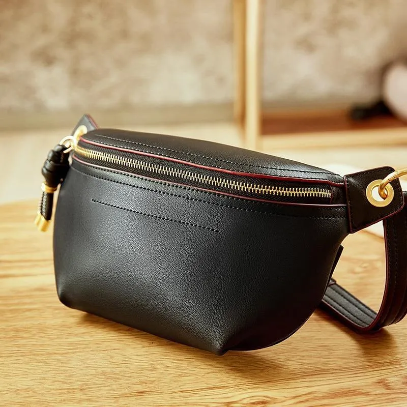 100% Genuine Leather Designer Waist Bags