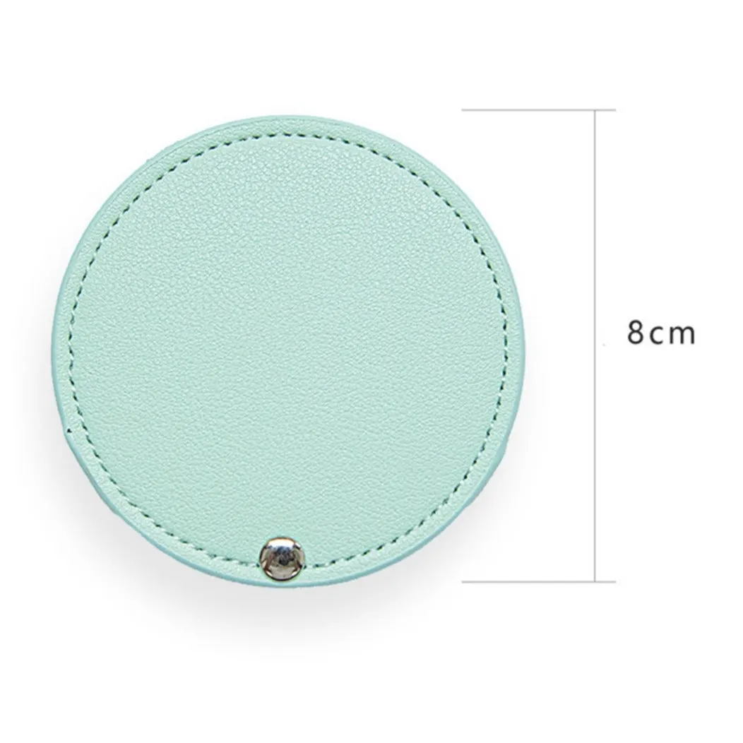 (Ø8cm) Makeup Bag Makeup Mirror Travel Cosmetic Mirror - Black