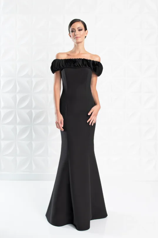 Alexander by Daymor - 1280: Off-Shoulder Ruched Gown