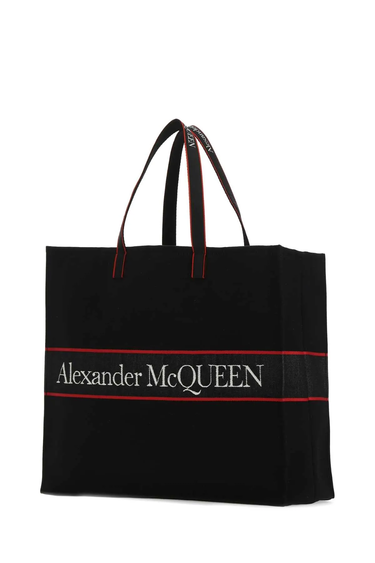 Alexander McQueen Logo Embroidered Tote Bag