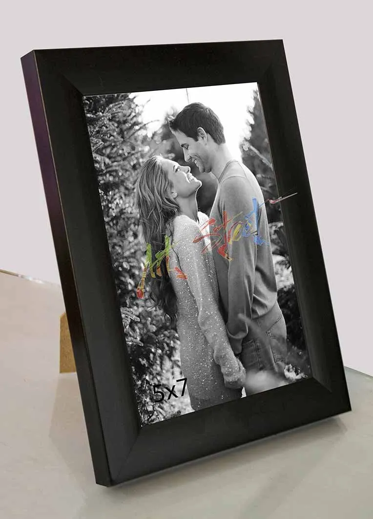 Art Street Synthetic Table/Wall Photo Frame for Home Decor (5" X 7", Black), Rectangular