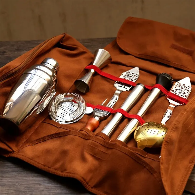 Bar Tool Bag Bartender Tool Kit Cocktail Shaker Wine Set