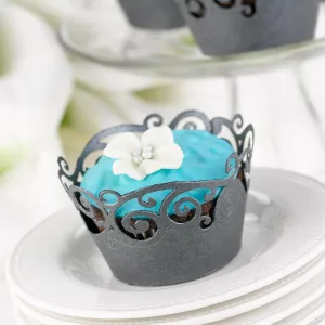 Black Decorative Cupcake Wraps - Set of 25