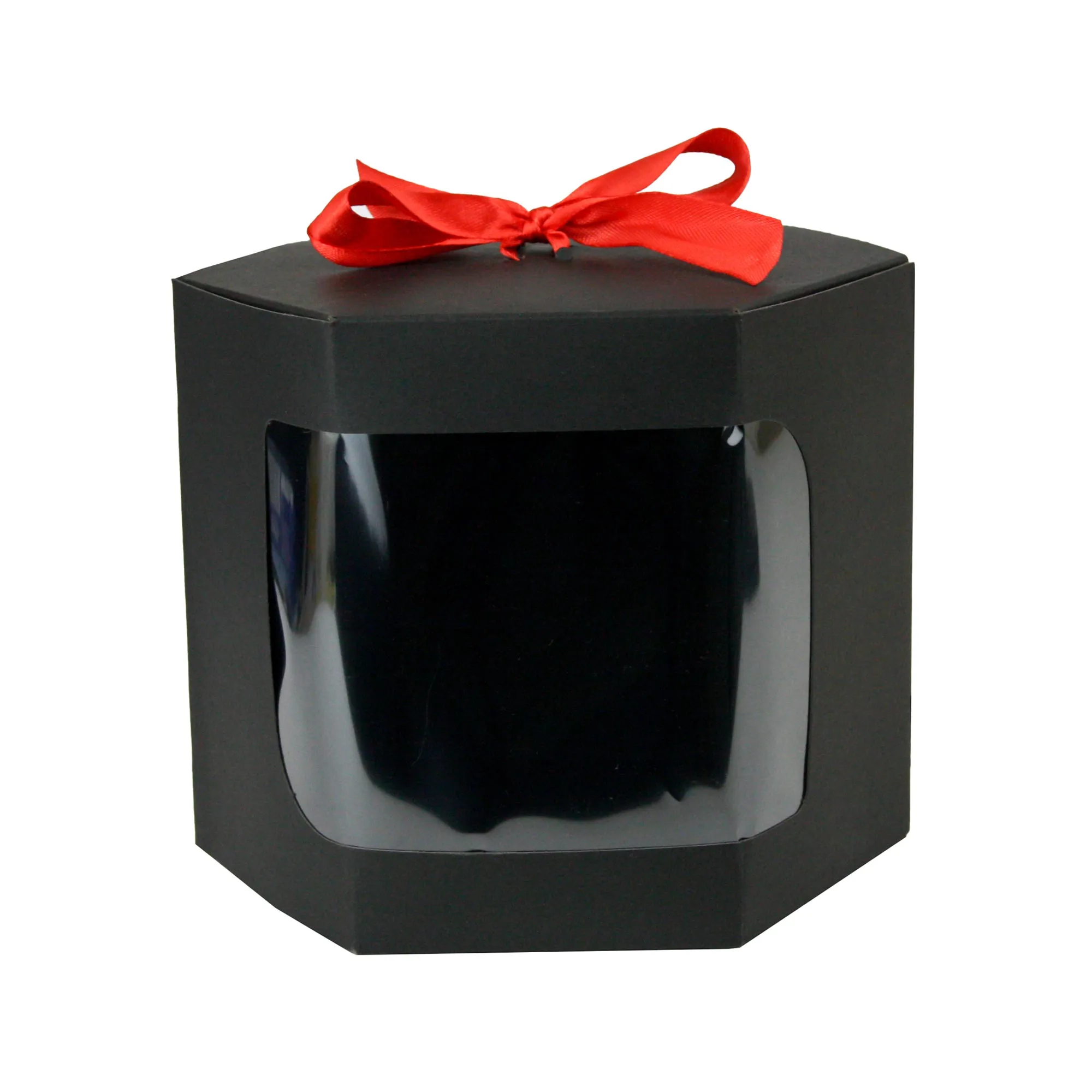 Black Hexagon Kraft Gift Boxes Pack of 12 (Sizes Available)