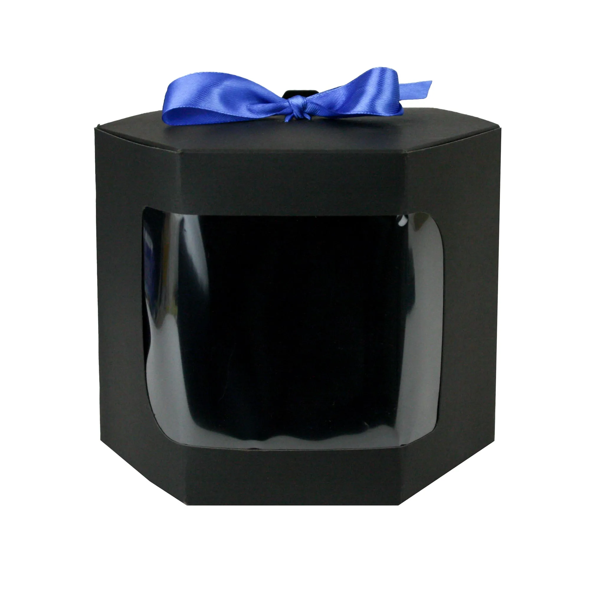 Black Hexagon Kraft Gift Boxes Pack of 12 (Sizes Available)