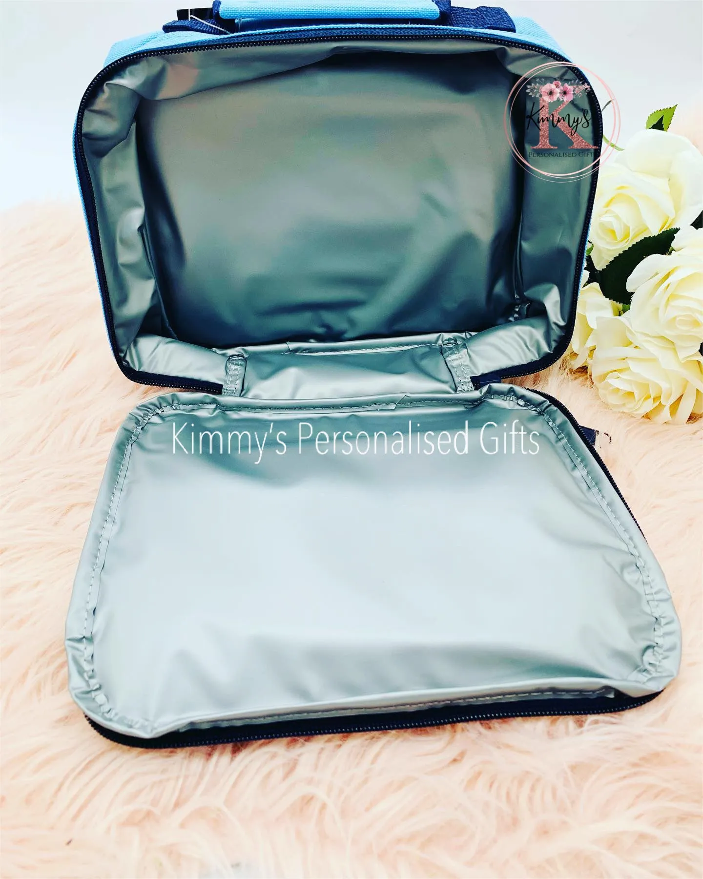 Blue Personalised Lunch Bag