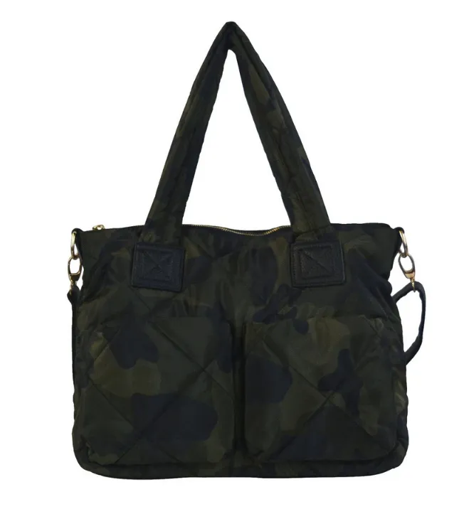 Camo Puffer Tote