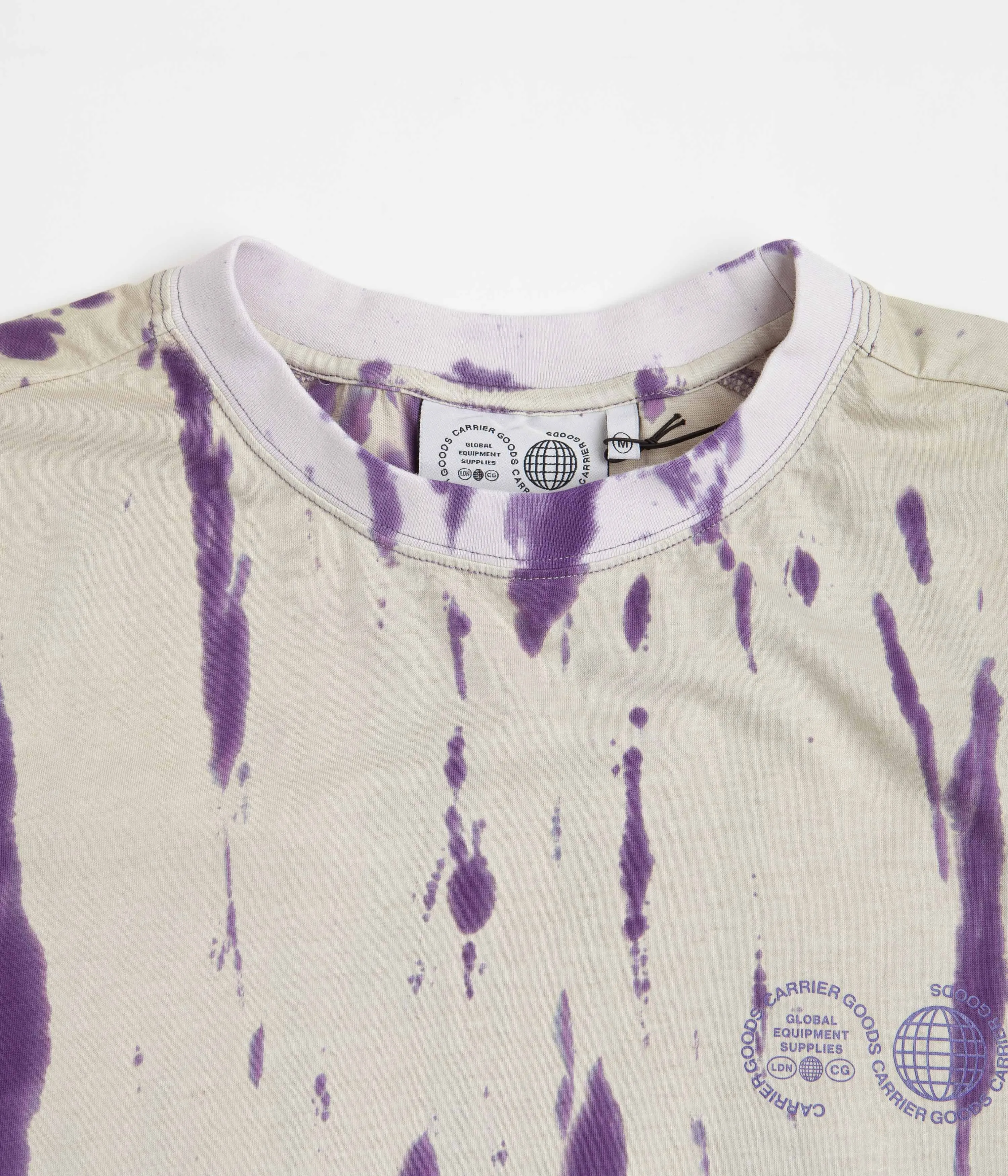 Carrier Goods Tie Dye Tech Long Sleeve T-Shirt - Purple