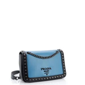 Chain Flap Bag Studded Glace Calf Small