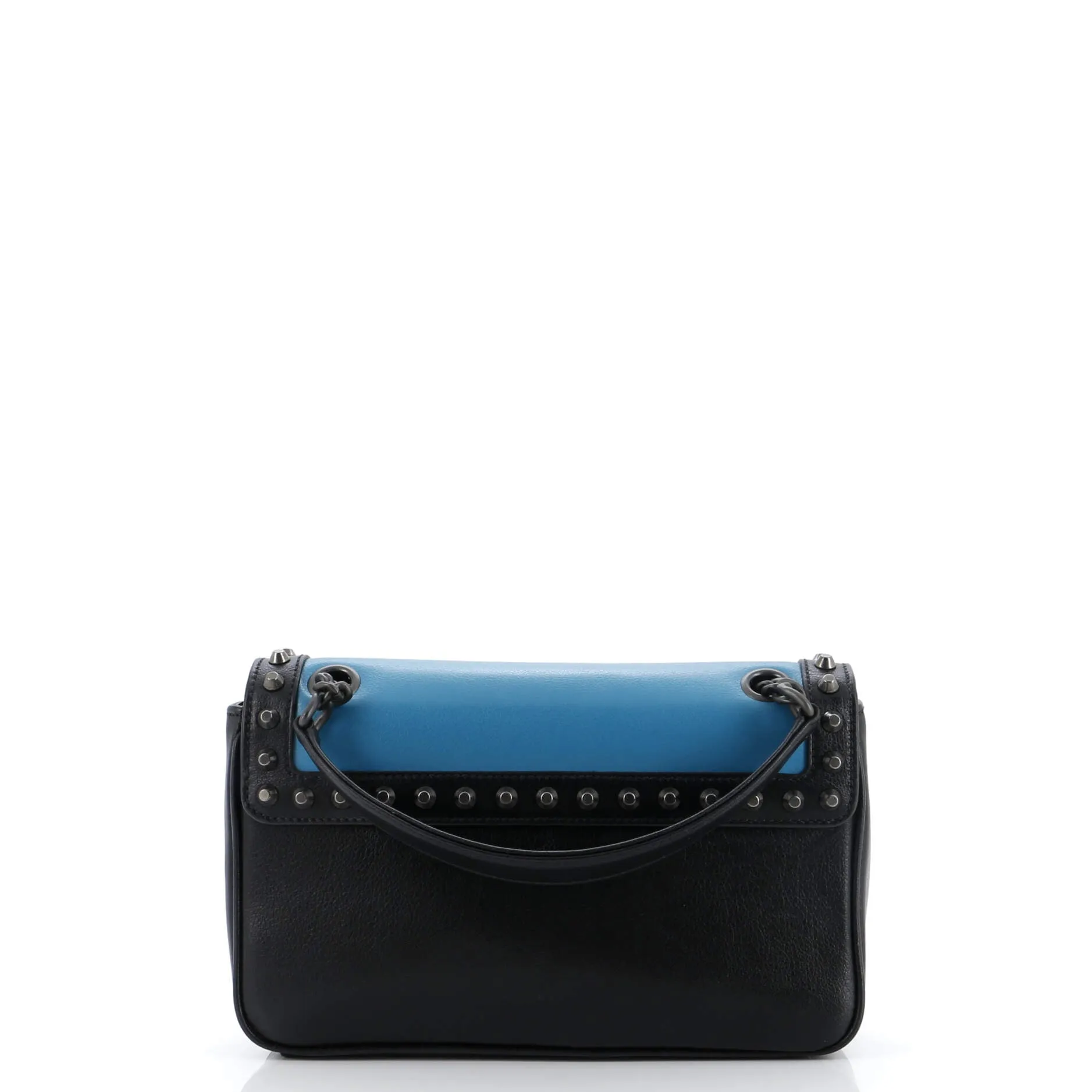 Chain Flap Bag Studded Glace Calf Small