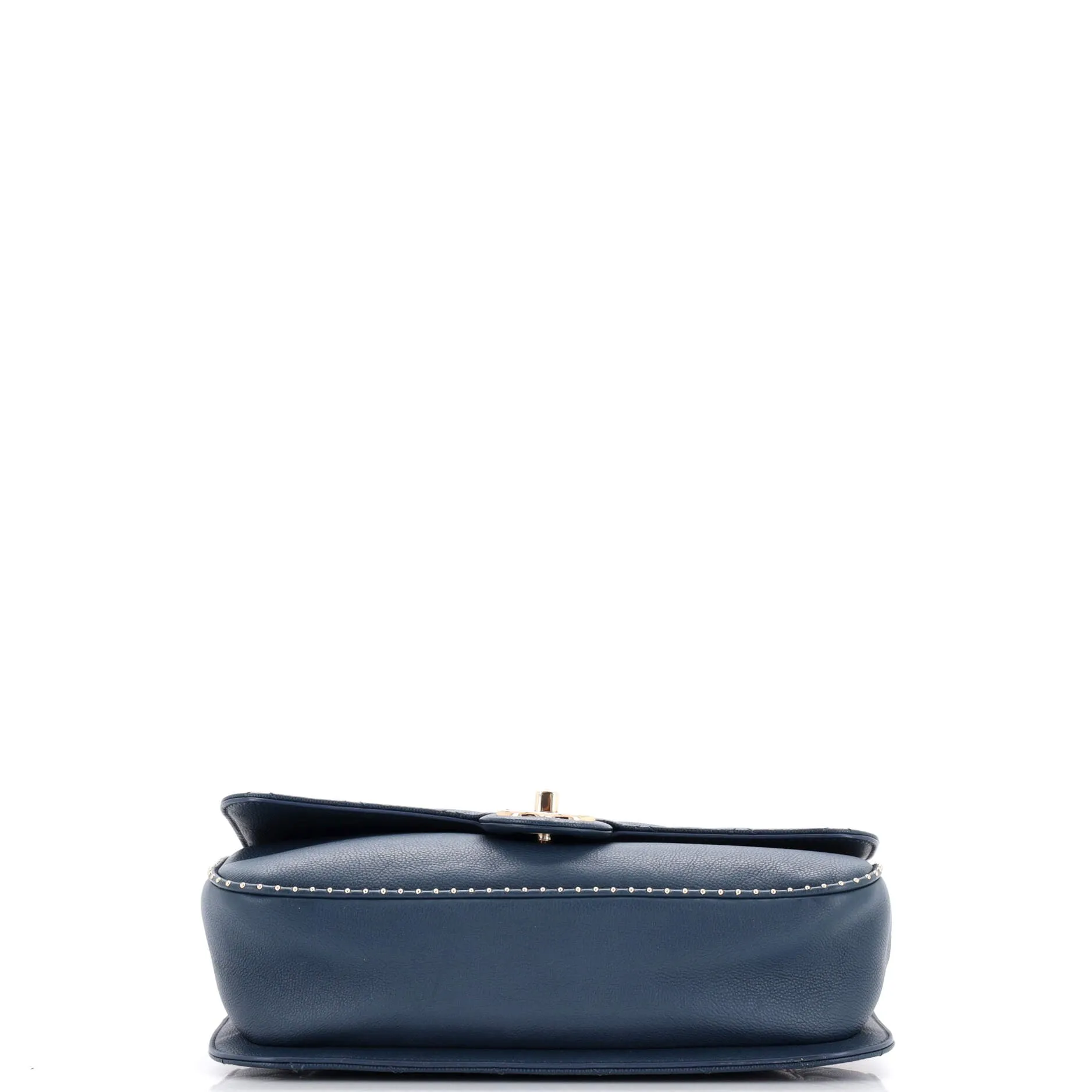 Chain Handle CC Flap Bag Quilted Caviar with Studded Detail Large