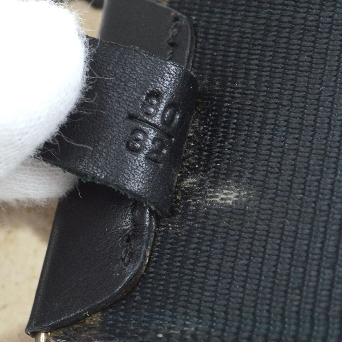 CHANEL 2004 Record Belt Black #80 GS02299c