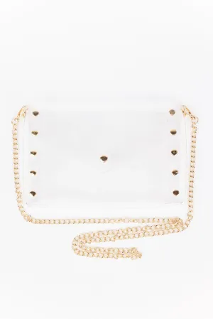 Clear Gameday Crossbody Bag- Gold