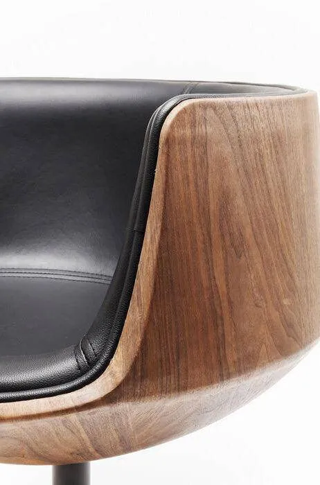 Club Walnut Swivel Armchair