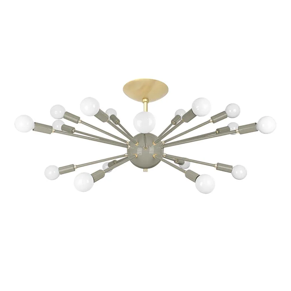 Color Elliptical Sputnik Flush Mount