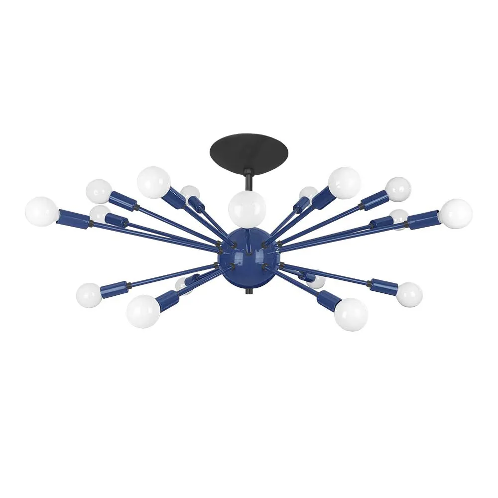 Color Elliptical Sputnik Flush Mount