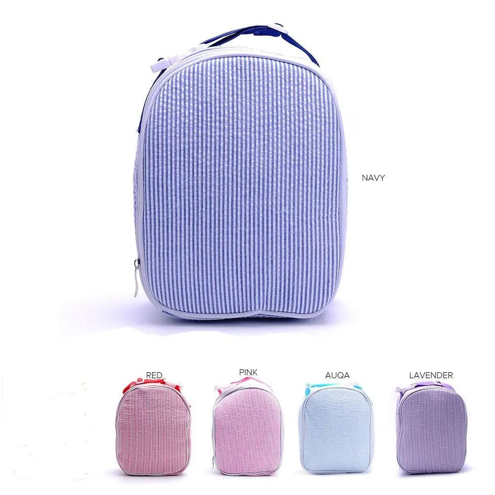 Custom Embroidery Seersucker Backpack