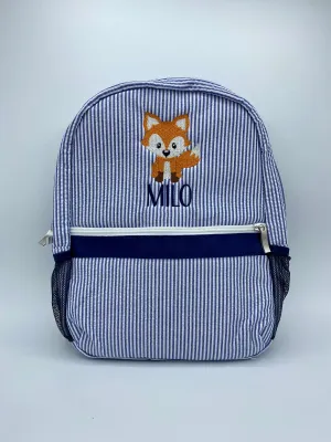 Custom Embroidery Seersucker Backpack