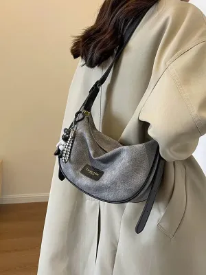 Draped Shoulder Hobo Bag