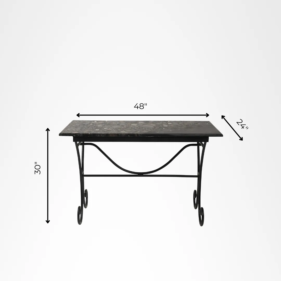 Ellis XIII Metal And Granite Table