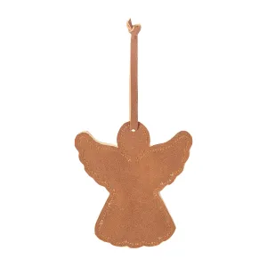 Faux Leather Angel Ornament