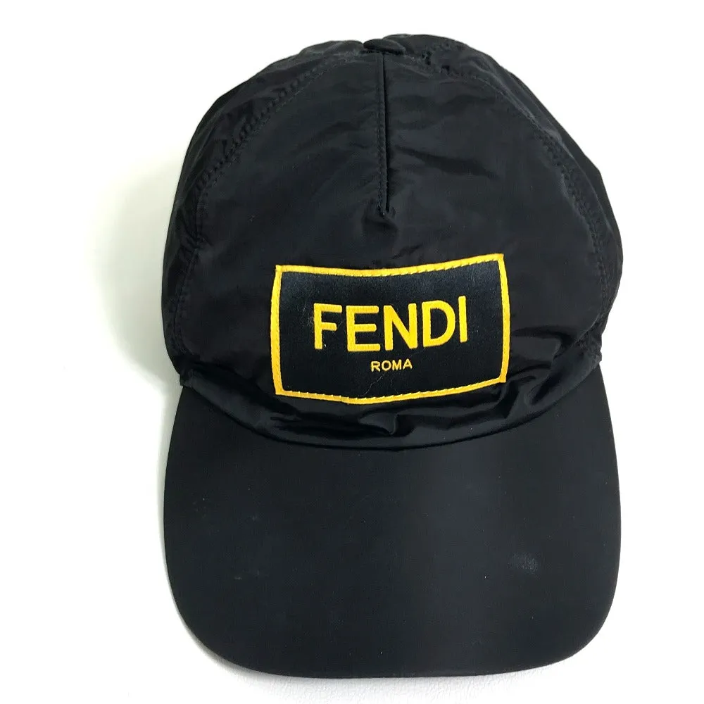 FENDI cap FXQ768 Nylon, Cotton black logo unisex(Unisex) Used