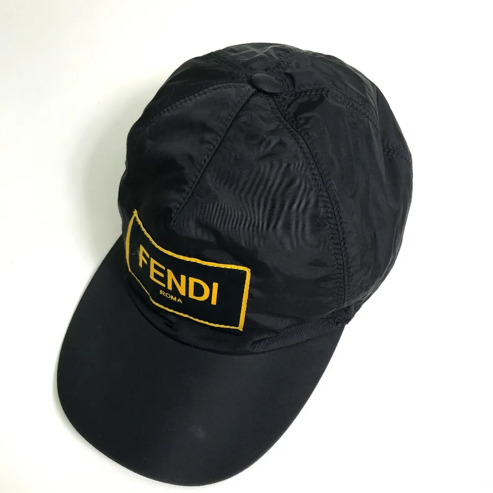 FENDI cap FXQ768 Nylon, Cotton black logo unisex(Unisex) Used