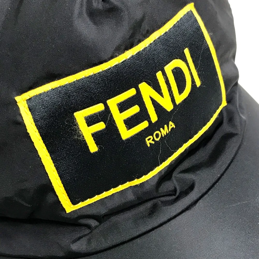 FENDI cap FXQ768 Nylon, Cotton black logo unisex(Unisex) Used