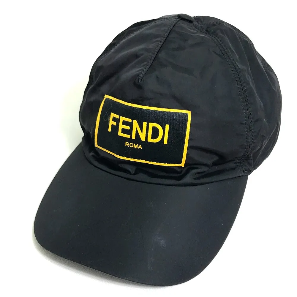 FENDI cap FXQ768 Nylon, Cotton black logo unisex(Unisex) Used