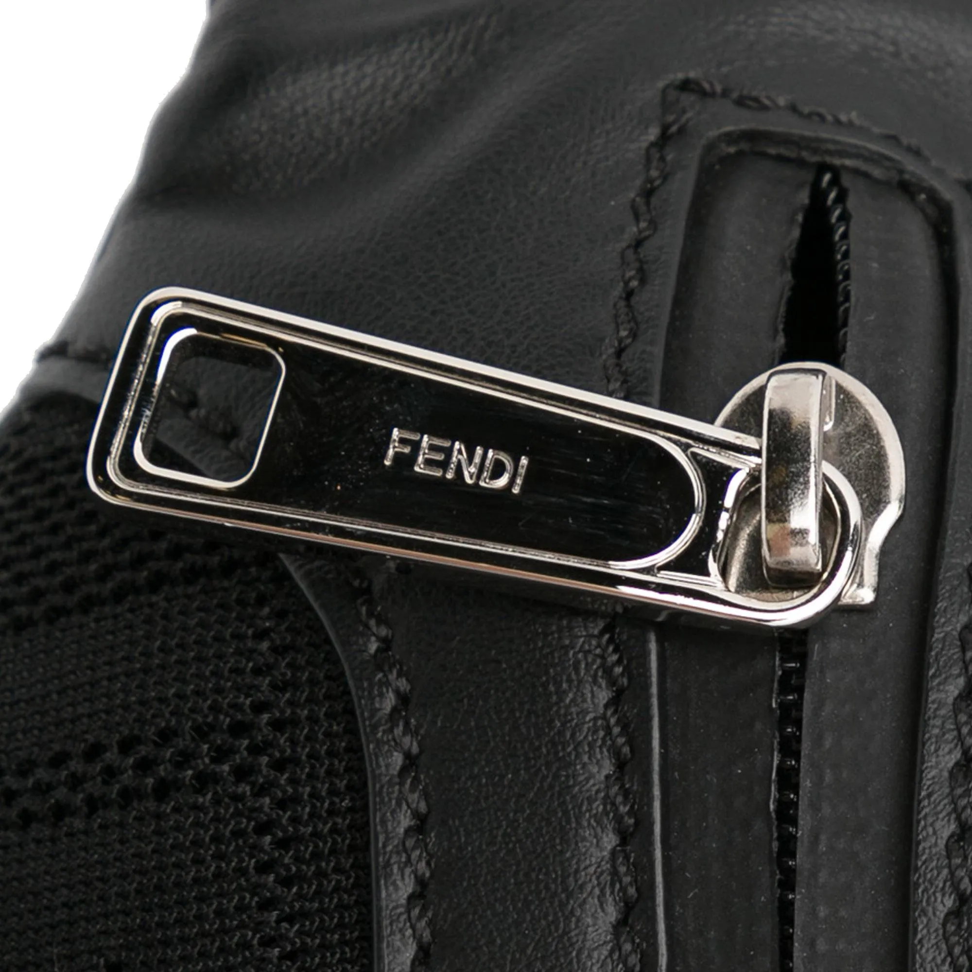 Fendi FF Neoprene Vitello Grace Perforated Pocket Belt Bag (SHG-LkWlOh)