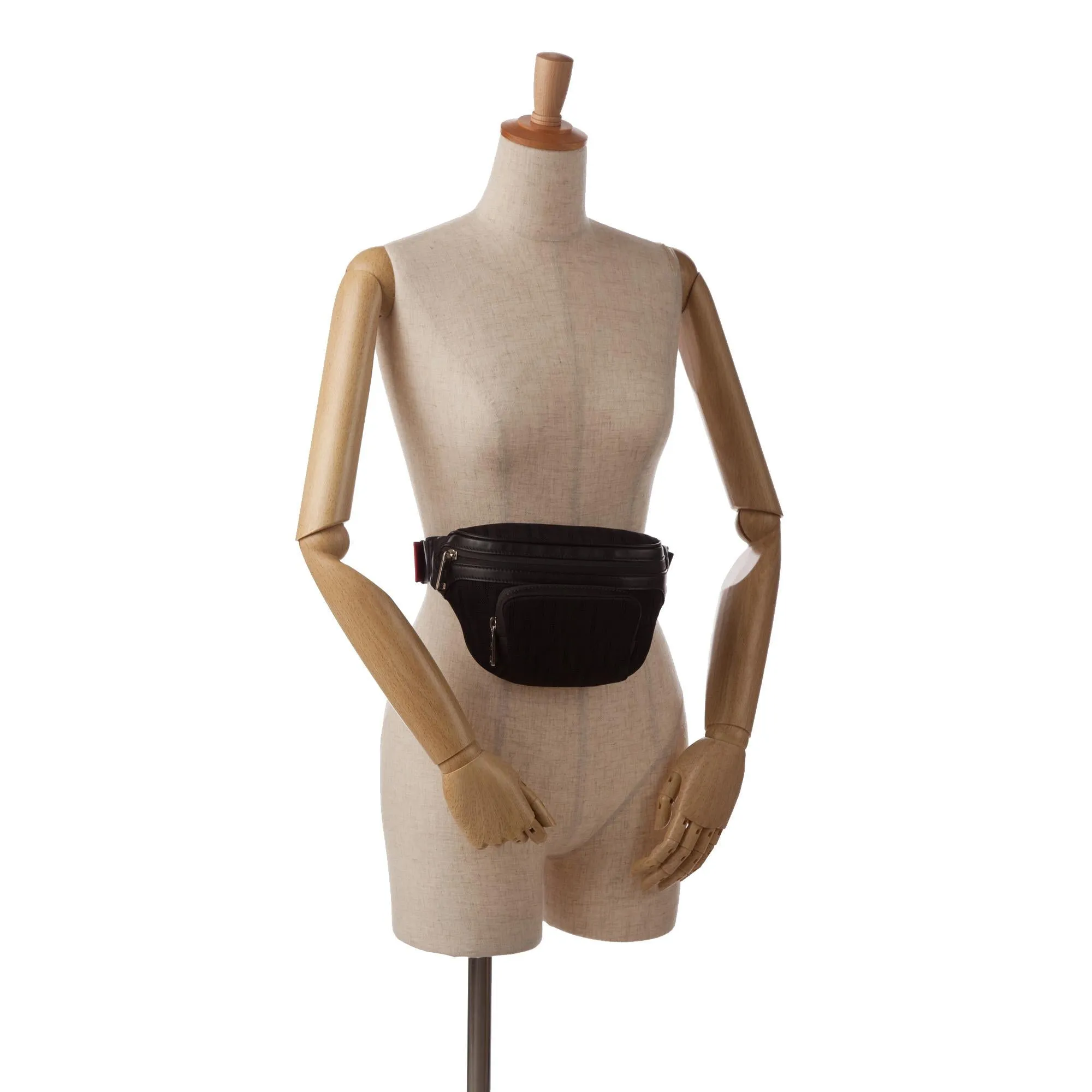 Fendi FF Neoprene Vitello Grace Perforated Pocket Belt Bag (SHG-LkWlOh)