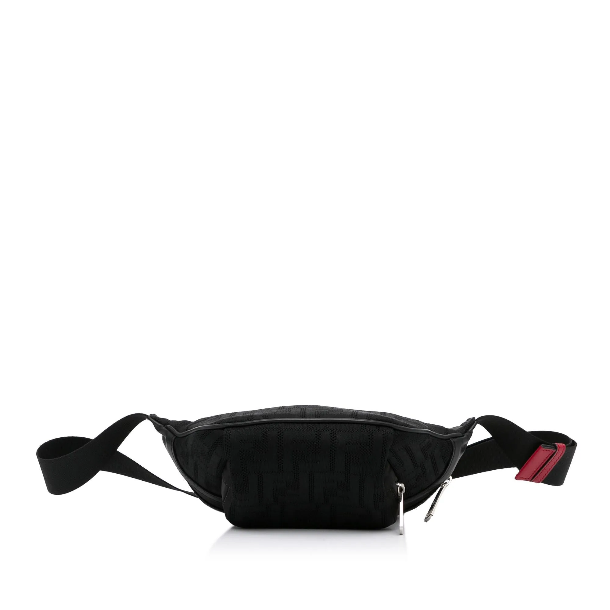 Fendi FF Neoprene Vitello Grace Perforated Pocket Belt Bag (SHG-LkWlOh)
