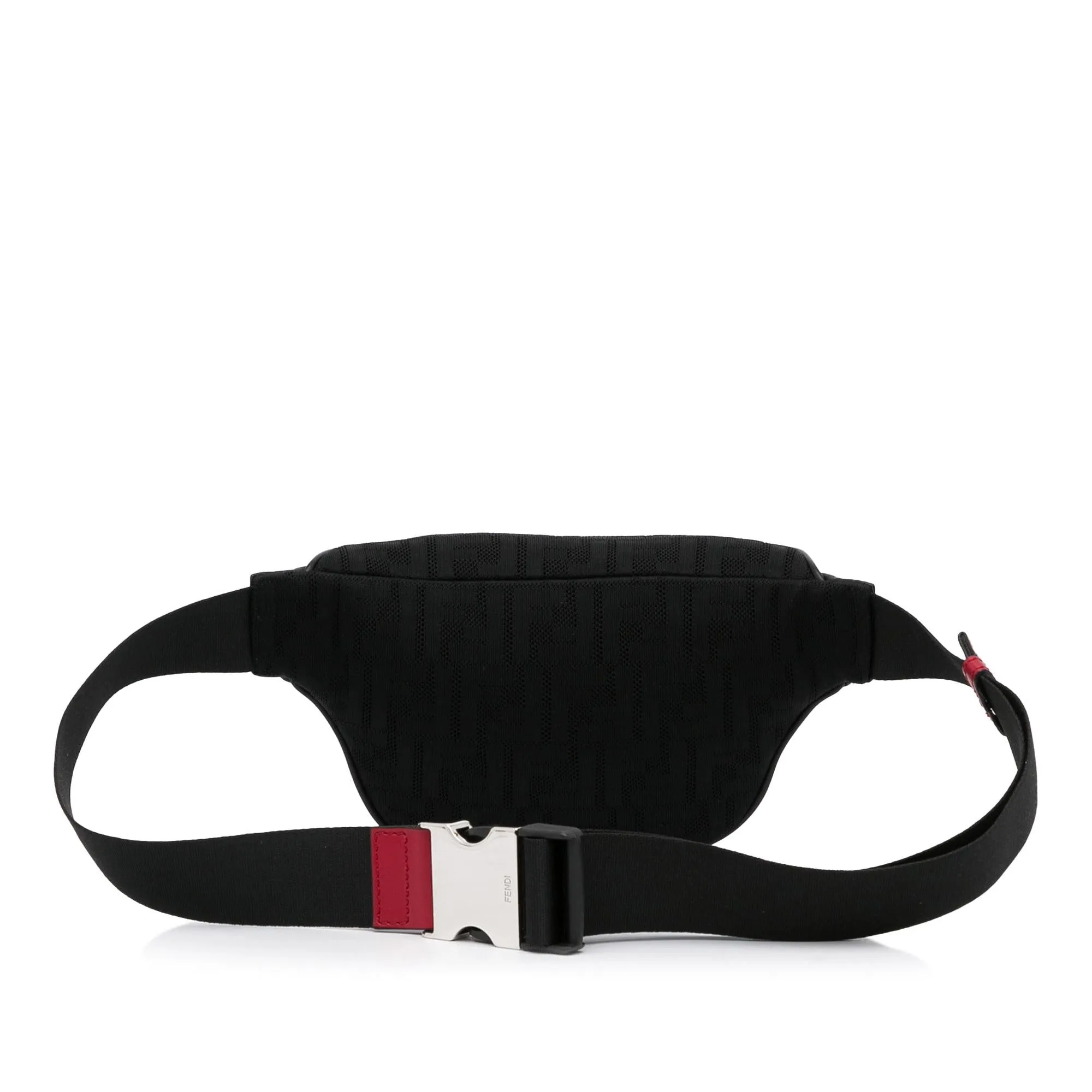 Fendi FF Neoprene Vitello Grace Perforated Pocket Belt Bag (SHG-LkWlOh)