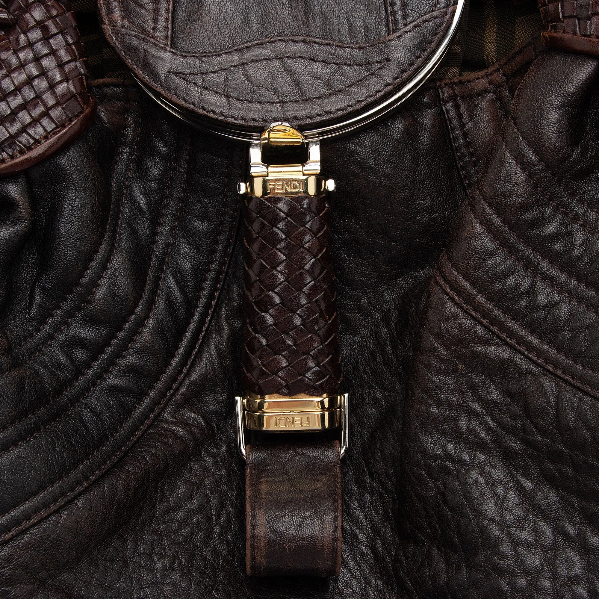 Fendi Leather Spy Satchel (SHF-1314Gg)