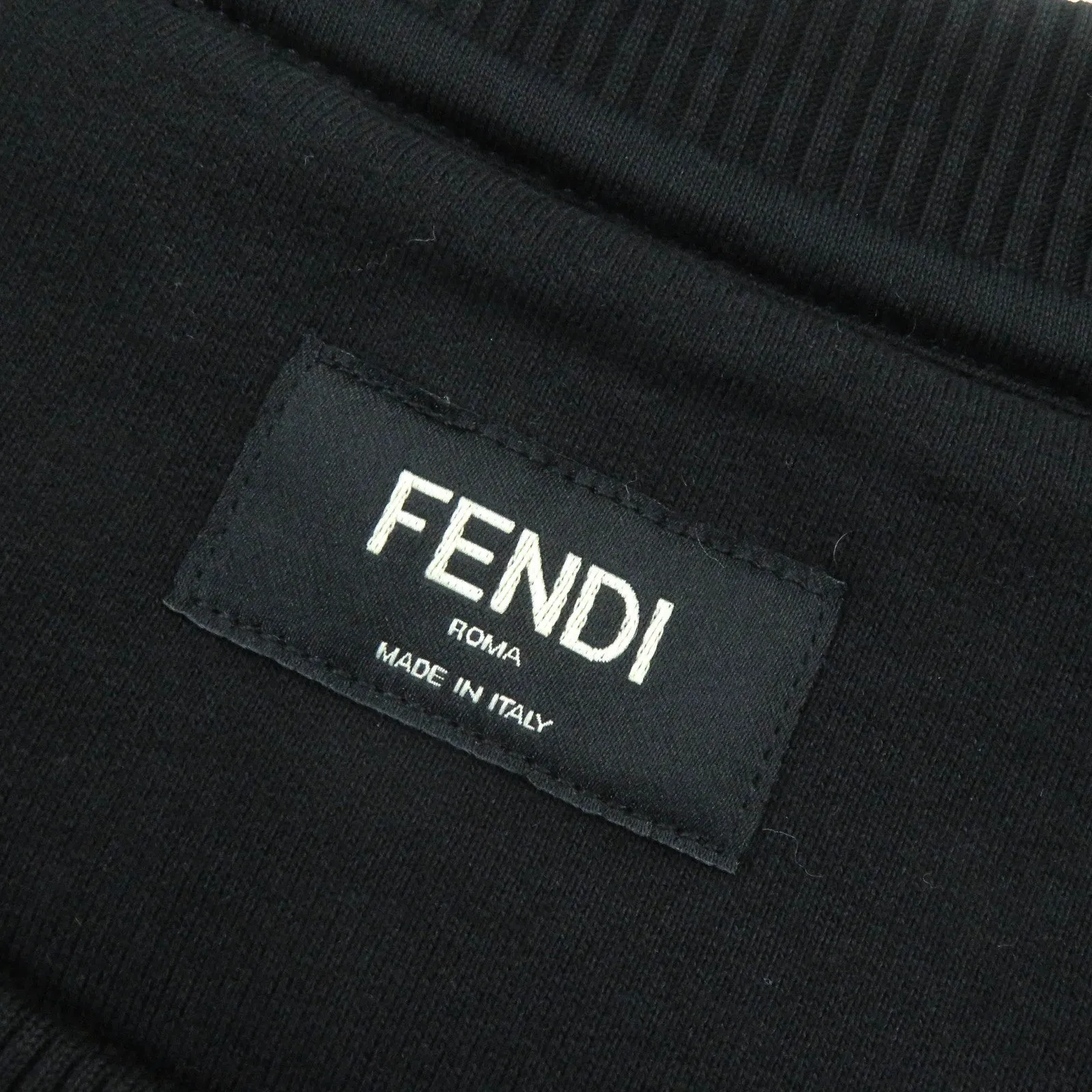 FENDI sweat FY0178 cotton black XL
