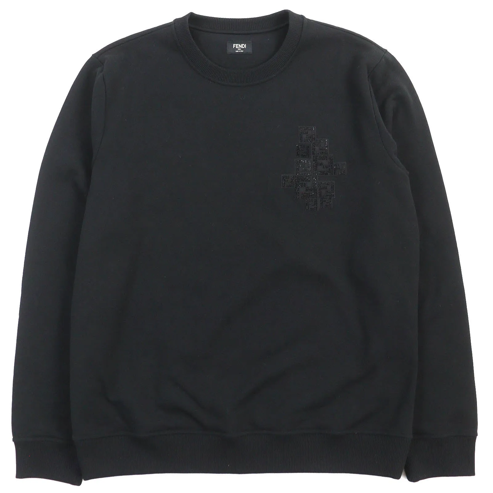 FENDI sweat FY0178 cotton black XL