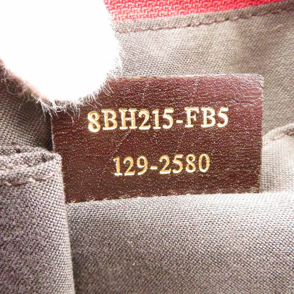 FENDI Tote Bag 8BH215 PVC coated canvas Red Zucchino Women Used