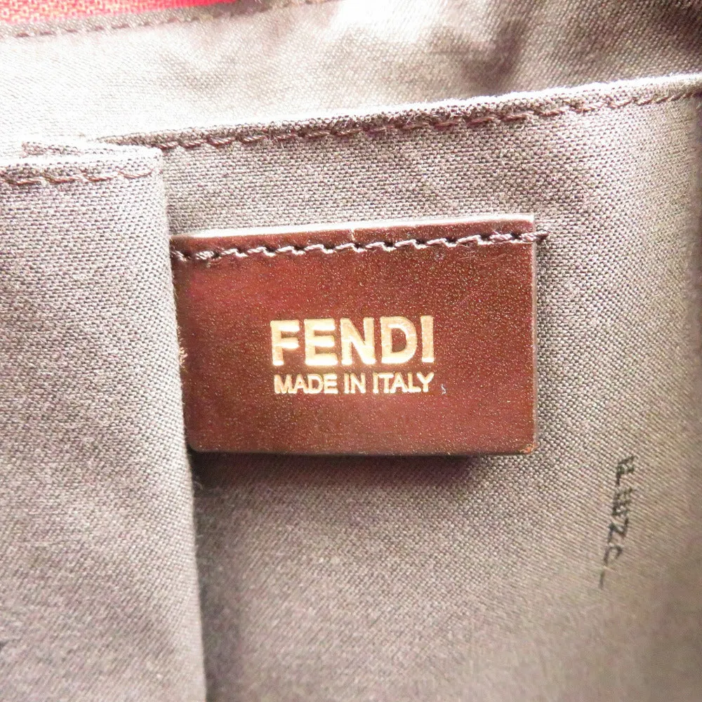 FENDI Tote Bag 8BH215 PVC coated canvas Red Zucchino Women Used