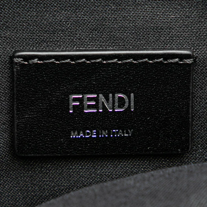 Fendi Zucca Body Waist Bag 7VZ033 Black Brown PVC Leather