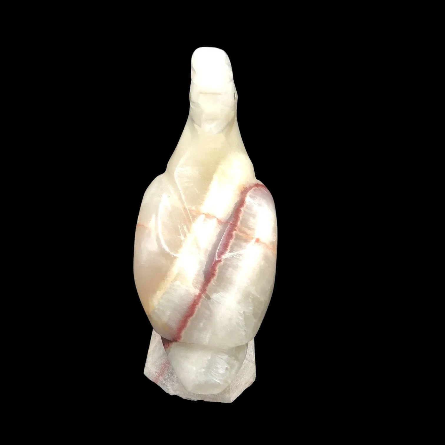 Figurine Quail Carved Onyx Bird Mneral Sculpture