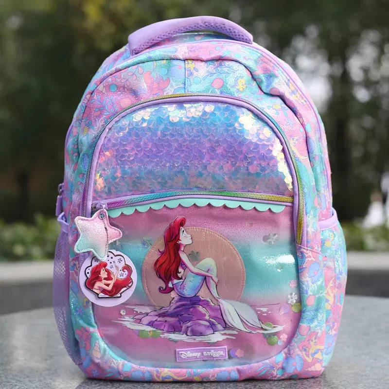 Genuine Disney Mermaid School Bag /Children Stationery Pen Case /Lunch Bag Backpack