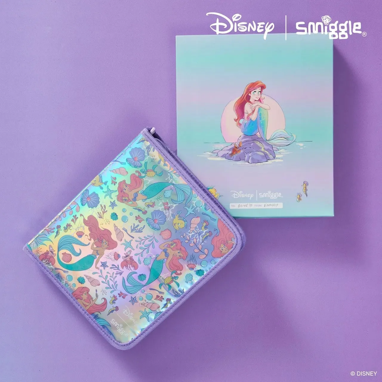 Genuine Disney Mermaid School Bag /Children Stationery Pen Case /Lunch Bag Backpack