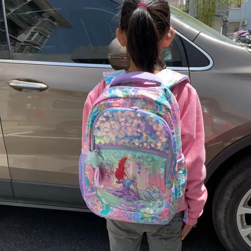 Genuine Disney Mermaid School Bag /Children Stationery Pen Case /Lunch Bag Backpack