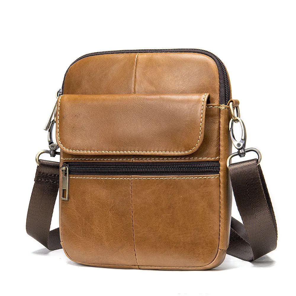 Genuine Leather Casual Travel Crossbody Bag