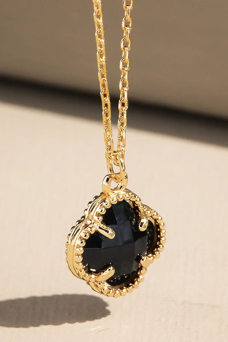 Glass Clover Necklace