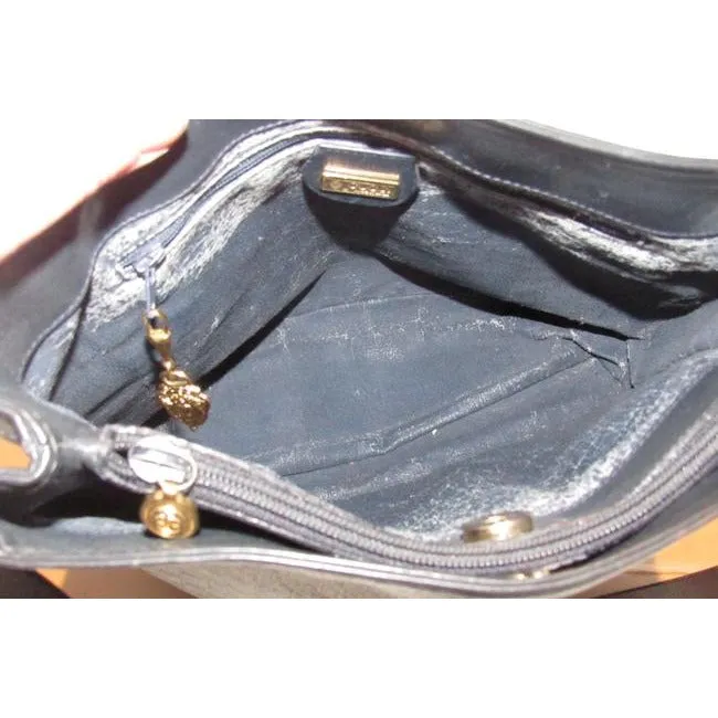 Gucci Navy Micro Guccissima Print on White Leather Bucket Bag