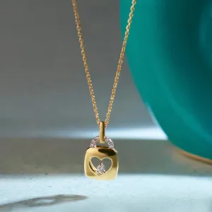 Heart Lock Diamond Necklace
