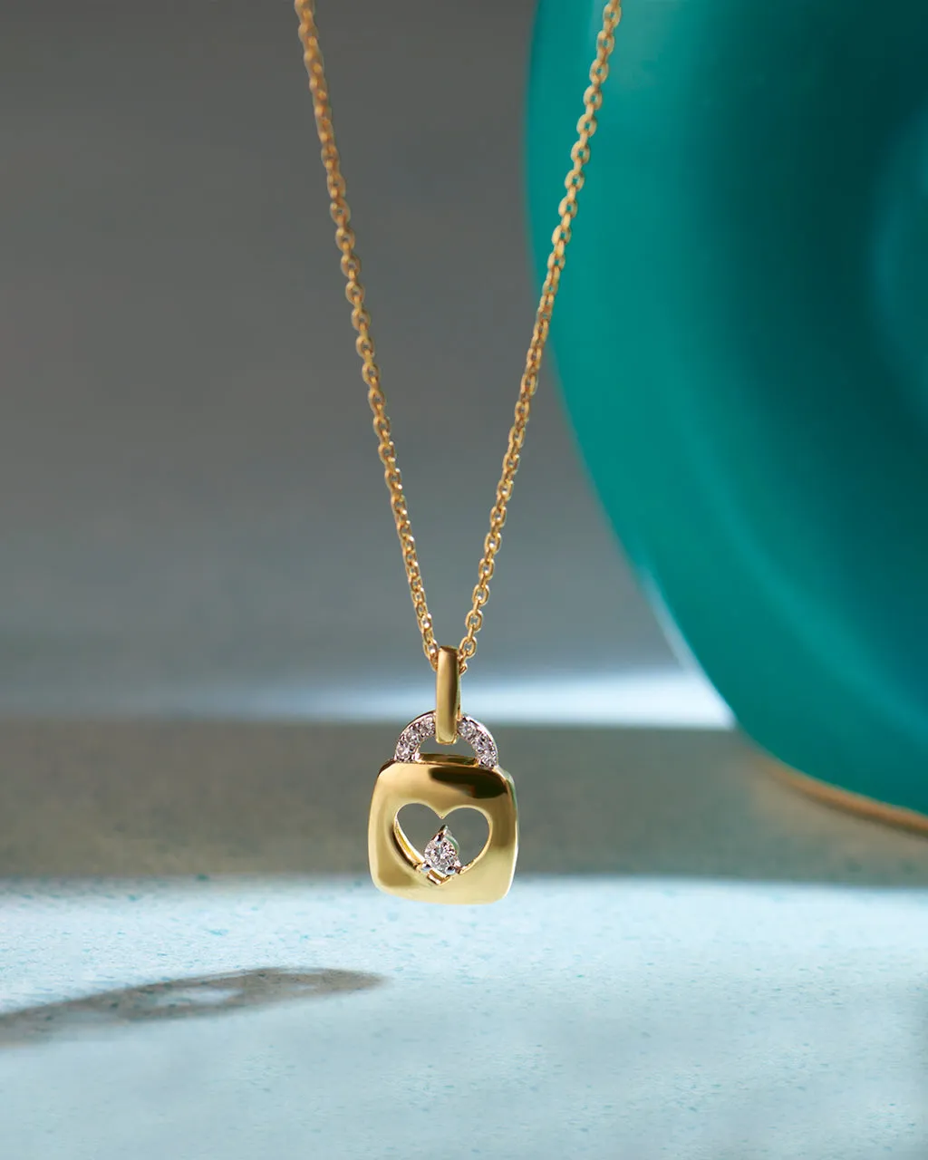 Heart Lock Diamond Necklace
