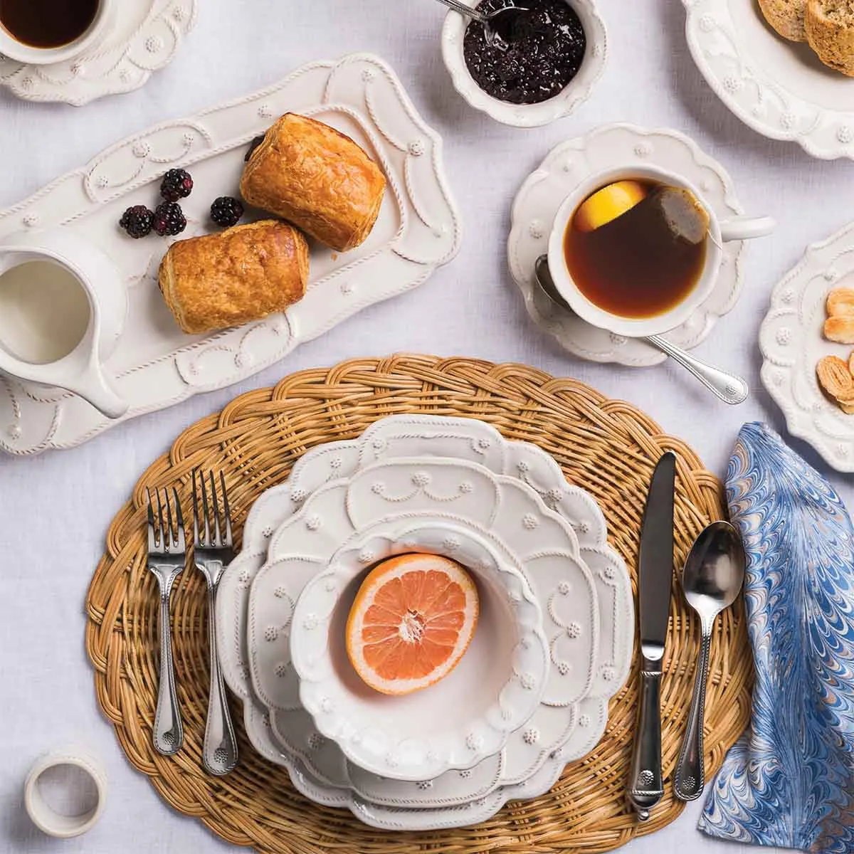 Jardins du Monde Breakfast Cup - Whitewash